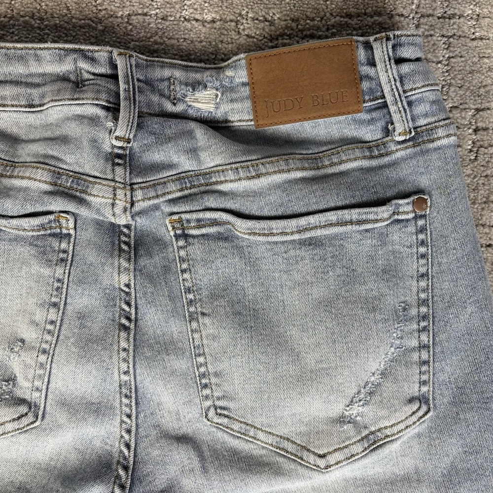 Judy Blue Flare Leg Jeans Women's Size 14W Light Wash Denim Cotton Stretch - Picture 11 of 11